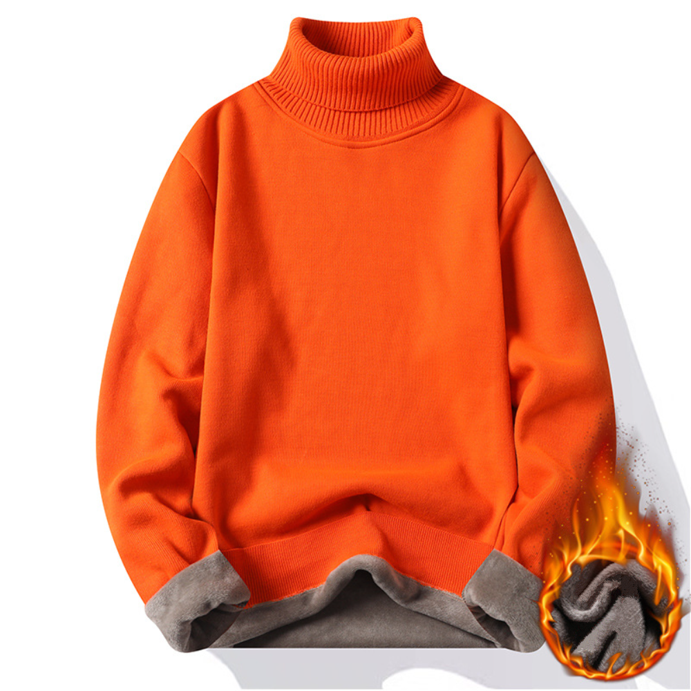 Knitting Pullovers Roll Neck Knitted Sweater Warm Jumper - Image 2