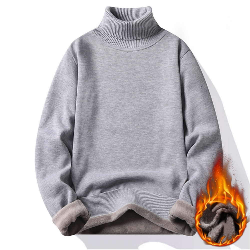 Knitting Pullovers Roll Neck Knitted Sweater Warm Jumper - Image 6