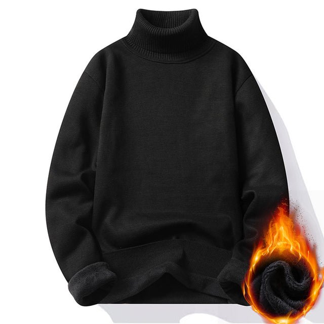 Knitting Pullovers Roll Neck Knitted Sweater Warm Jumper - Image 8