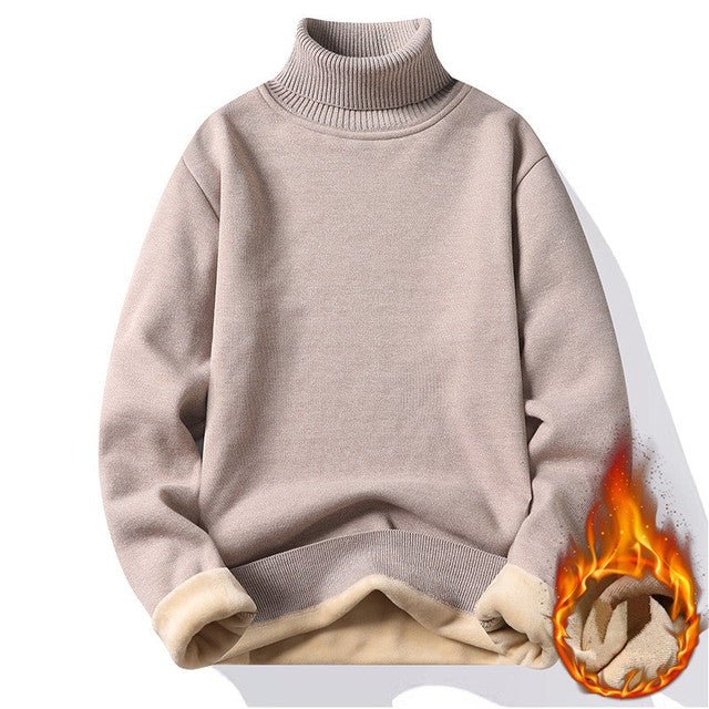 Knitting Pullovers Roll Neck Knitted Sweater Warm Jumper - Image 9