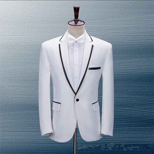 Men Luxury Wedding Party Blazer Black , White Jacket - Image 5