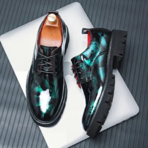 Men Round Toe Party Wedding Business Casual Shoes