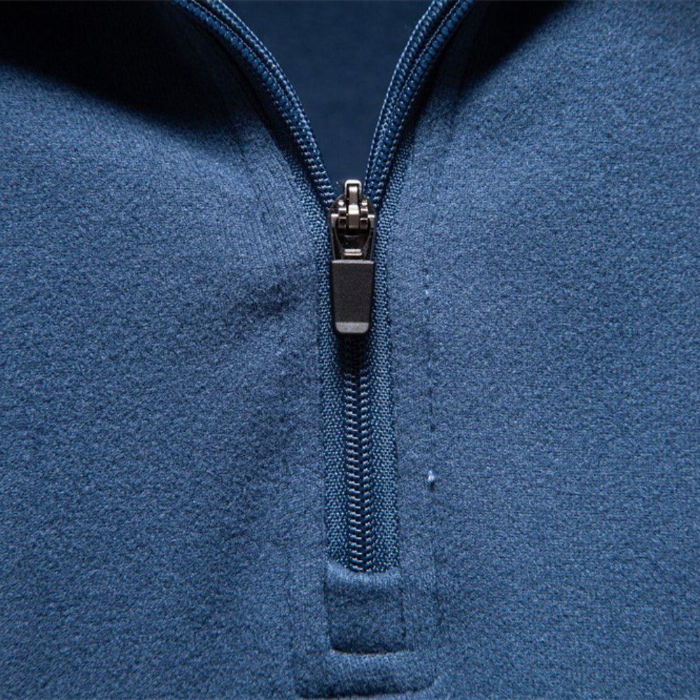 Men Solid Color Zipper Soft Shell Sweatshirt - Image 7