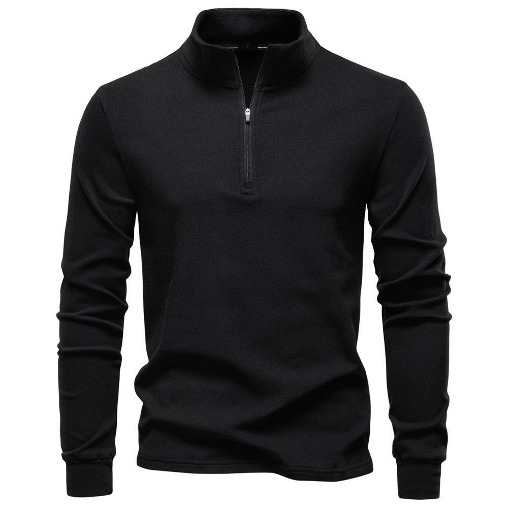 Men Solid Color Zipper Soft Shell Sweatshirt - Image 6