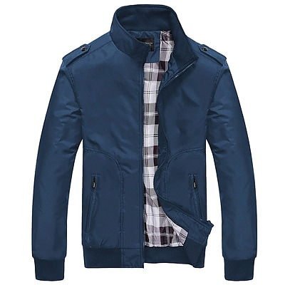 Men Sportswear Stand Collar Slim Jackets Casual Coats - Image 6