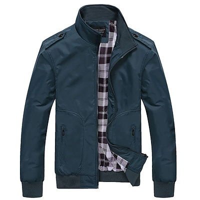 Men Sportswear Stand Collar Slim Jackets Casual Coats - Image 8