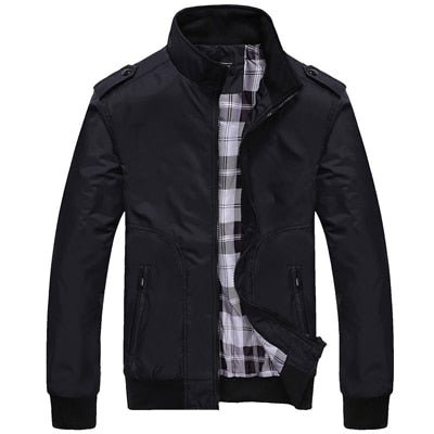 Men Sportswear Stand Collar Slim Jackets Casual Coats - Image 9