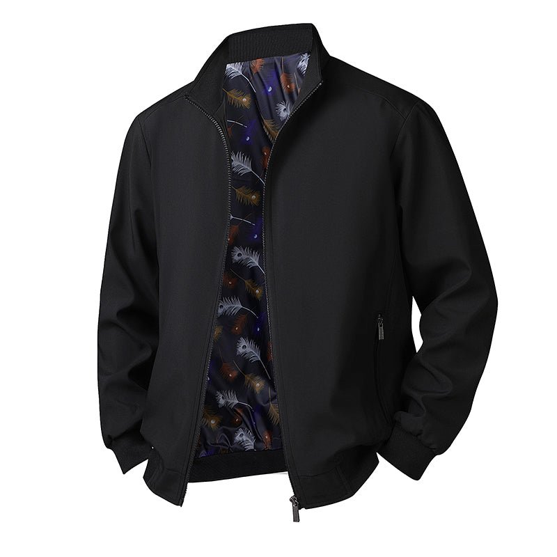 Men Stand Collar Windbreaker Sport Coat - Image 4