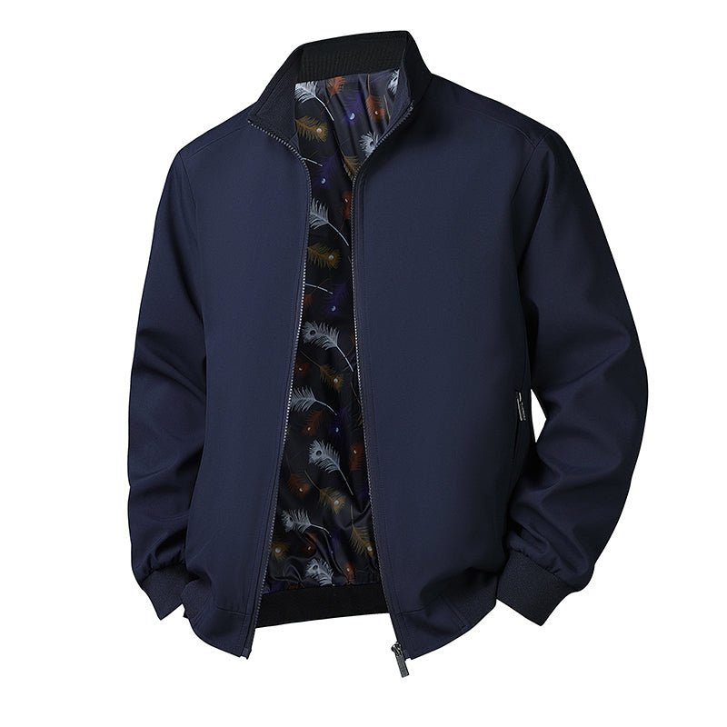 Men Stand Collar Windbreaker Sport Coat - Image 5