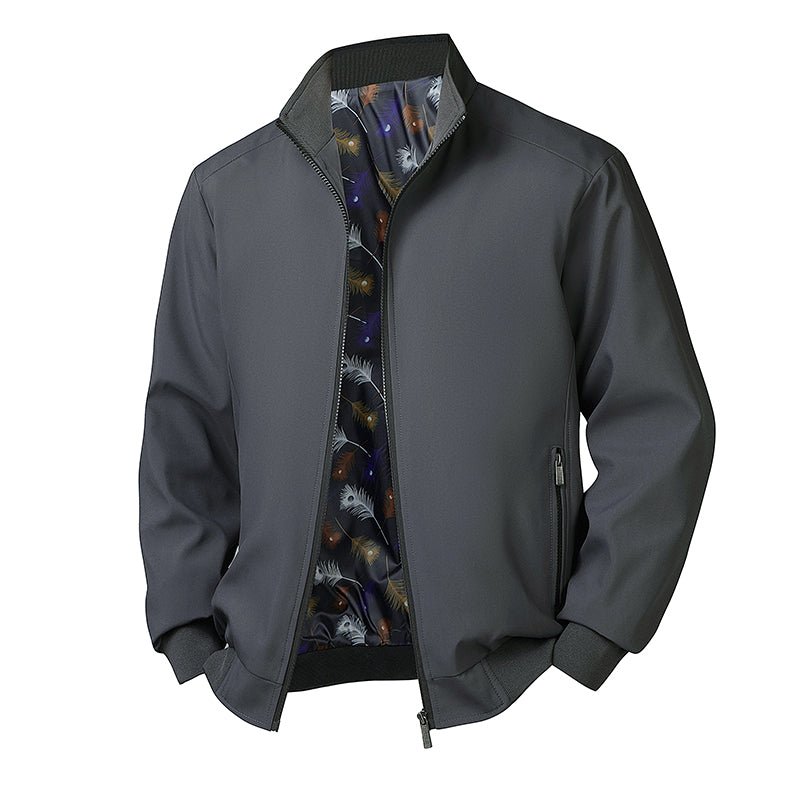 Men Stand Collar Windbreaker Sport Coat - Image 6
