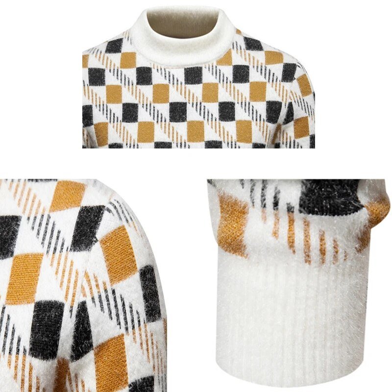 Men Thick Warm Pullover Knitting Sweater - Image 4