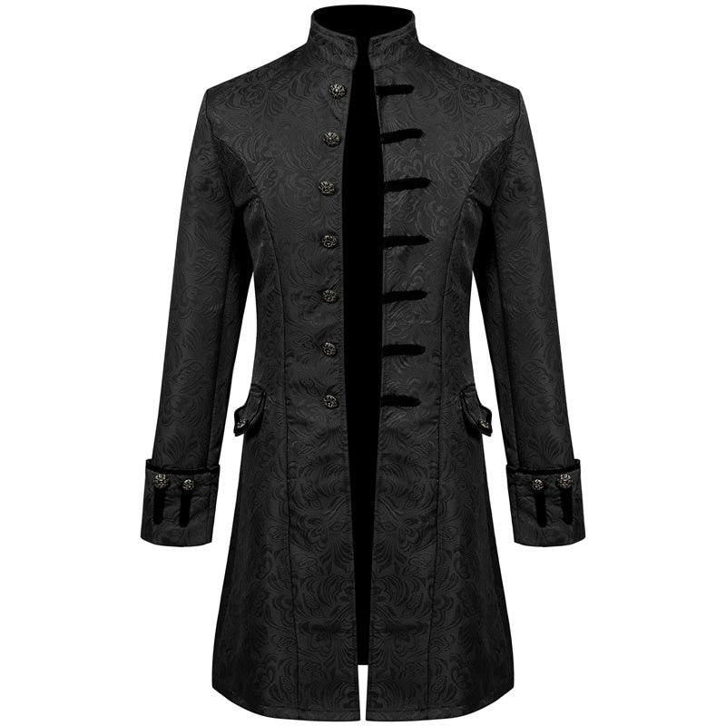 Men Thin Stage Performance Dress Long Jacket - Image 6