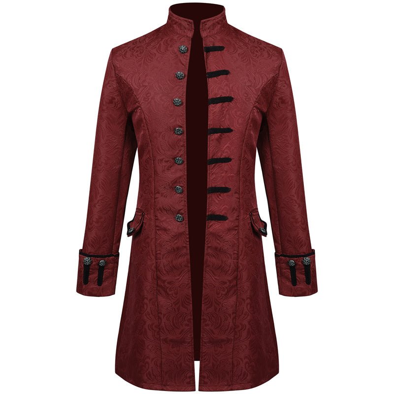 Men Thin Stage Performance Dress Long Jacket - Image 7