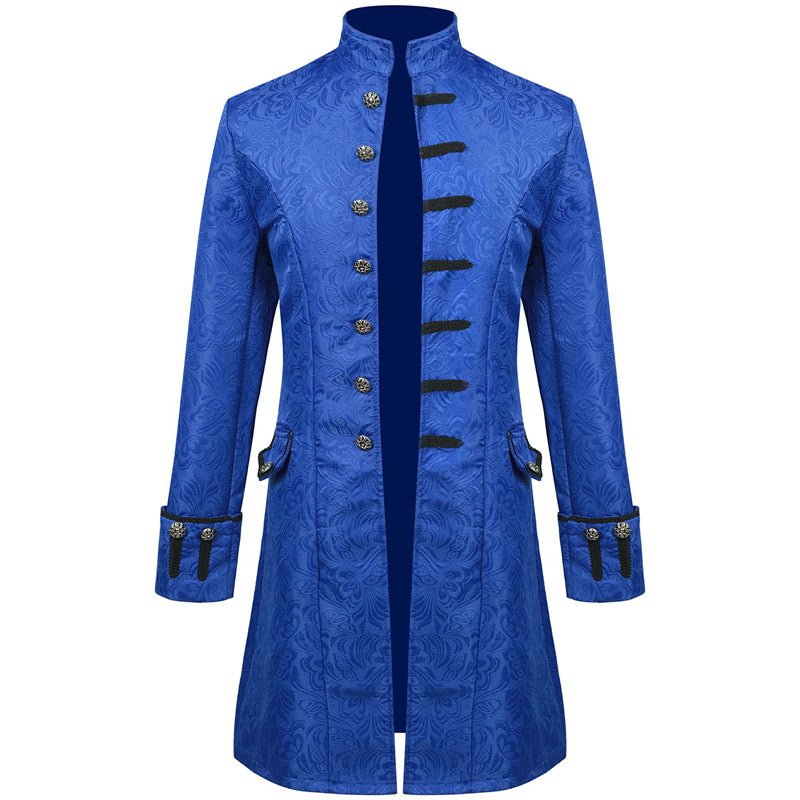 Men Thin Stage Performance Dress Long Jacket - Image 2