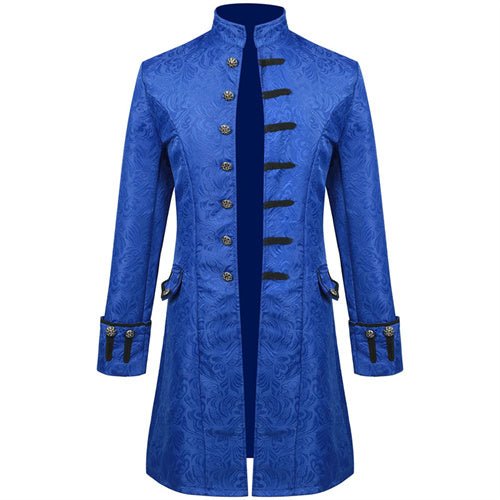 Men Thin Stage Performance Dress Long Jacket - Image 11