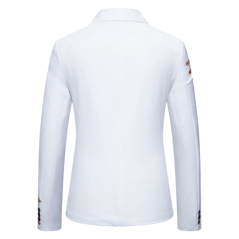 Men Wedding Prom Party Rose Printed Blazers Coats - Image 5