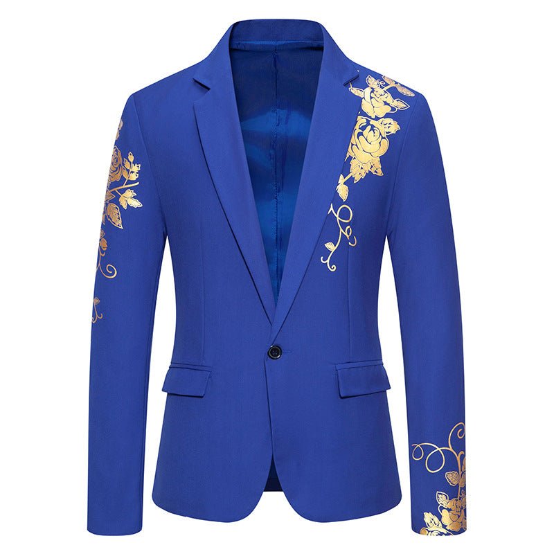 Men Wedding Prom Party Rose Printed Blazers Coats - Image 10