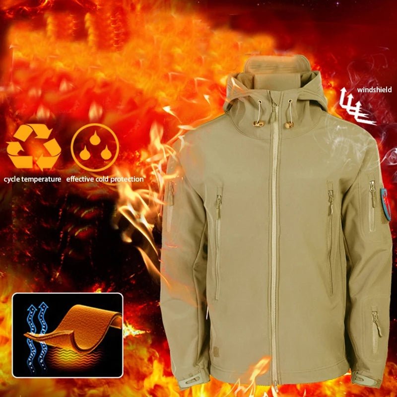 Men Winter Autumn Softshell Fleece Jackets - Image 3