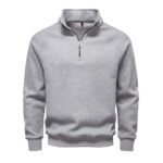 Men Winter Thermal Sweater Cotton Zipper Top