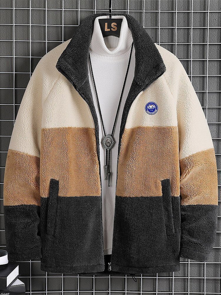 Men Winter Warm Blue Jacket Fleece Plus Size Parkas - Image 11