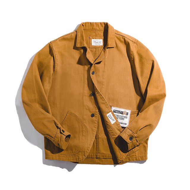 Men Work Wear Cotton Coats Multi Pocket Jacket - Image 9