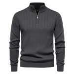 Men's Zipper Pullover Business Boss Sweater