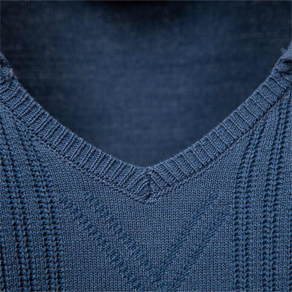 Modern Henley Polo Men Solid Color Long Sleeve - Image 4