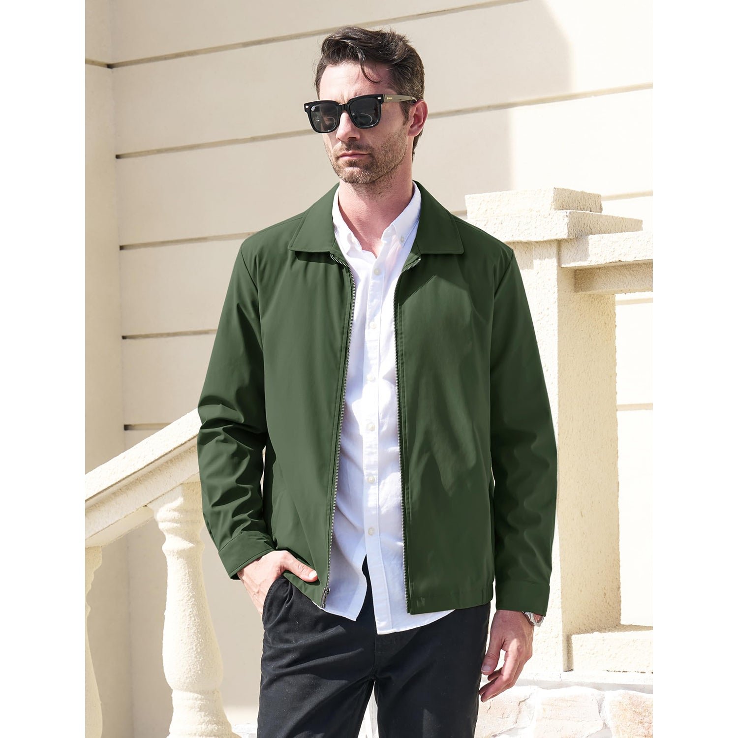 Modern Work Outings Coat With Zipper Pockets - Image 3
