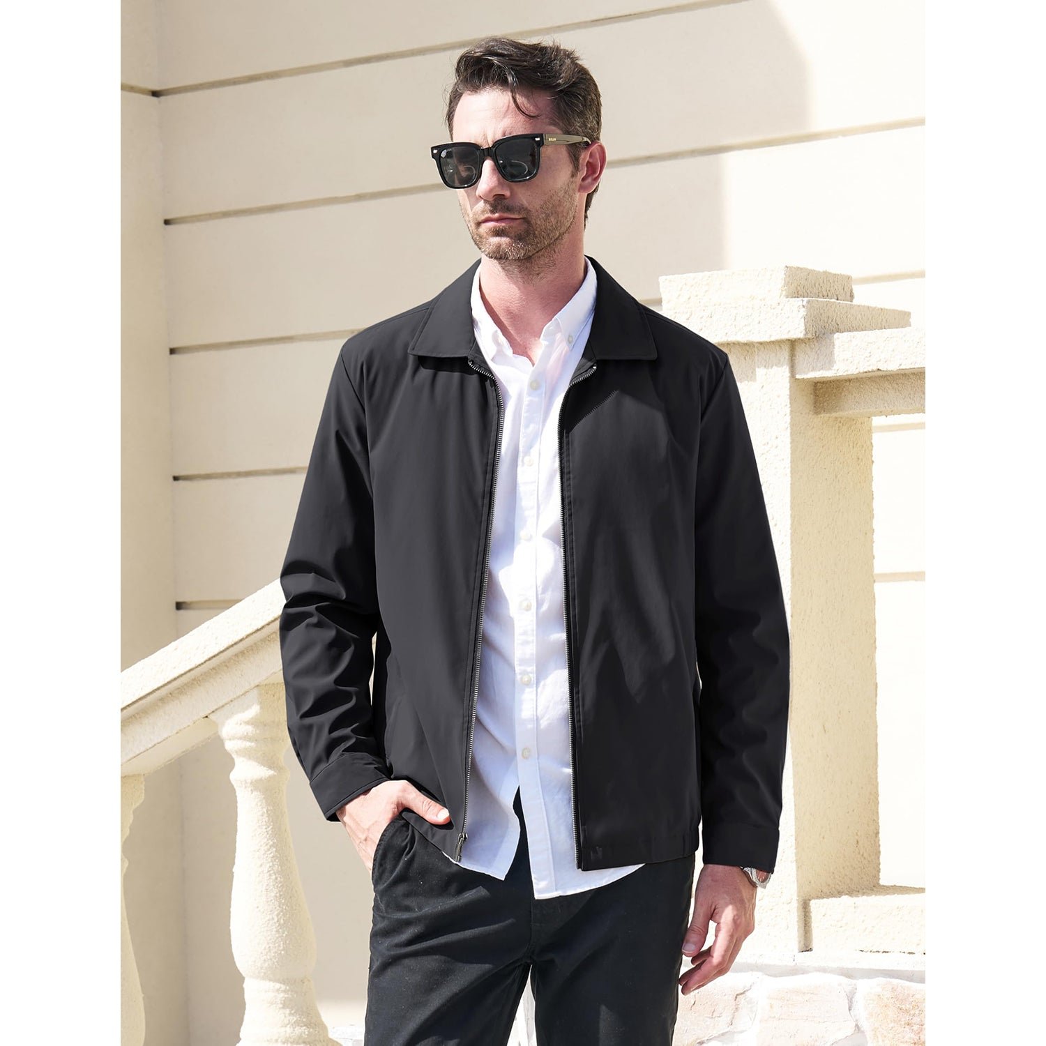 Modern Work Outings Coat With Zipper Pockets - Image 5