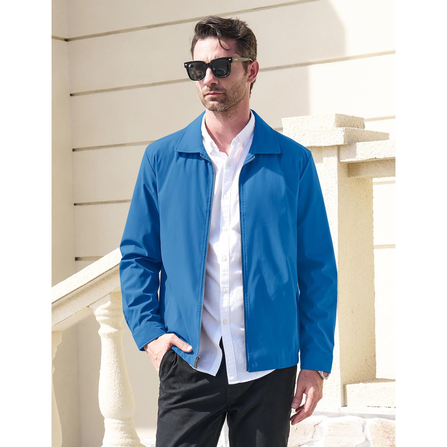 Modern Work Outings Coat With Zipper Pockets - Image 6