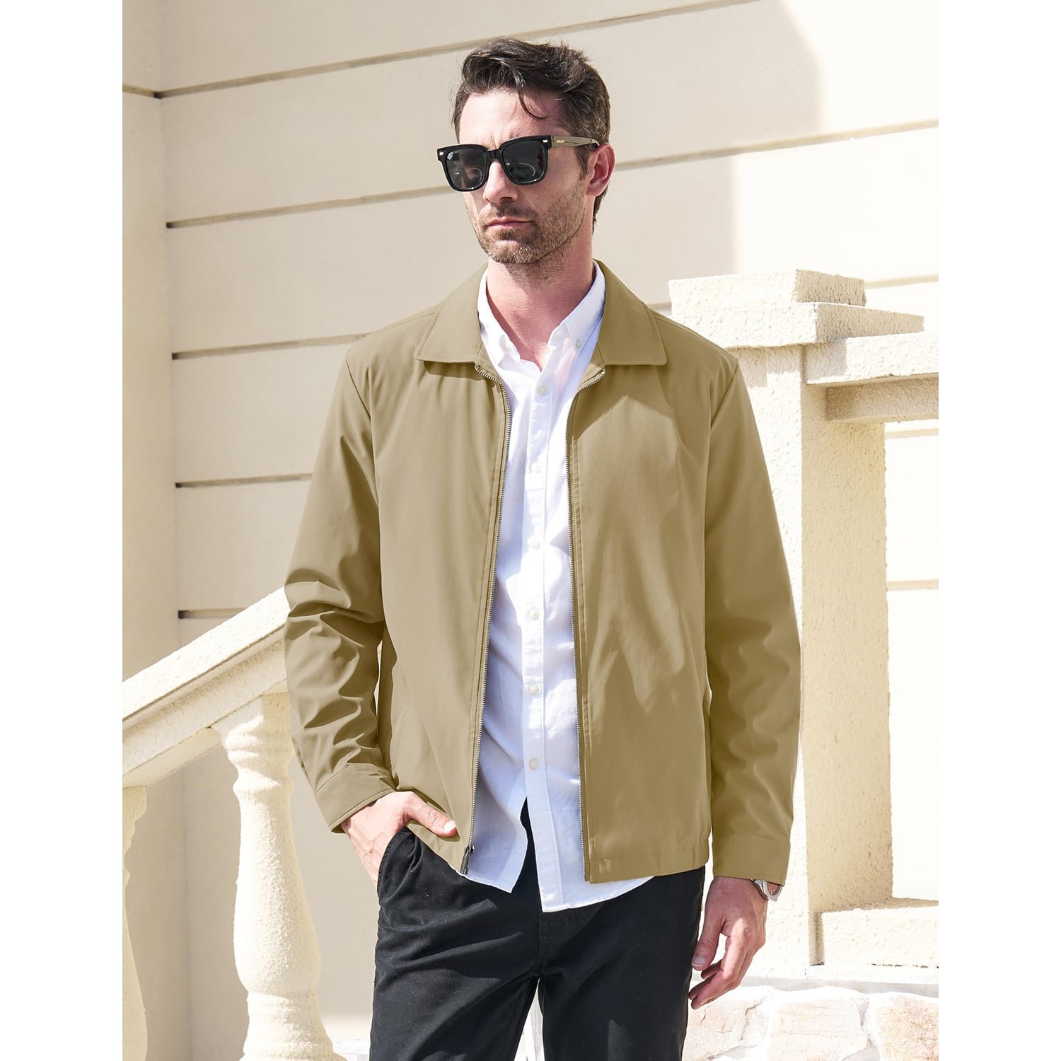 Modern Work Outings Coat With Zipper Pockets - Image 9