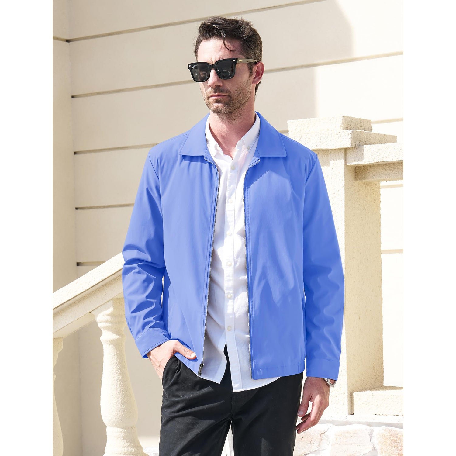 Modern Work Outings Coat With Zipper Pockets - Image 10