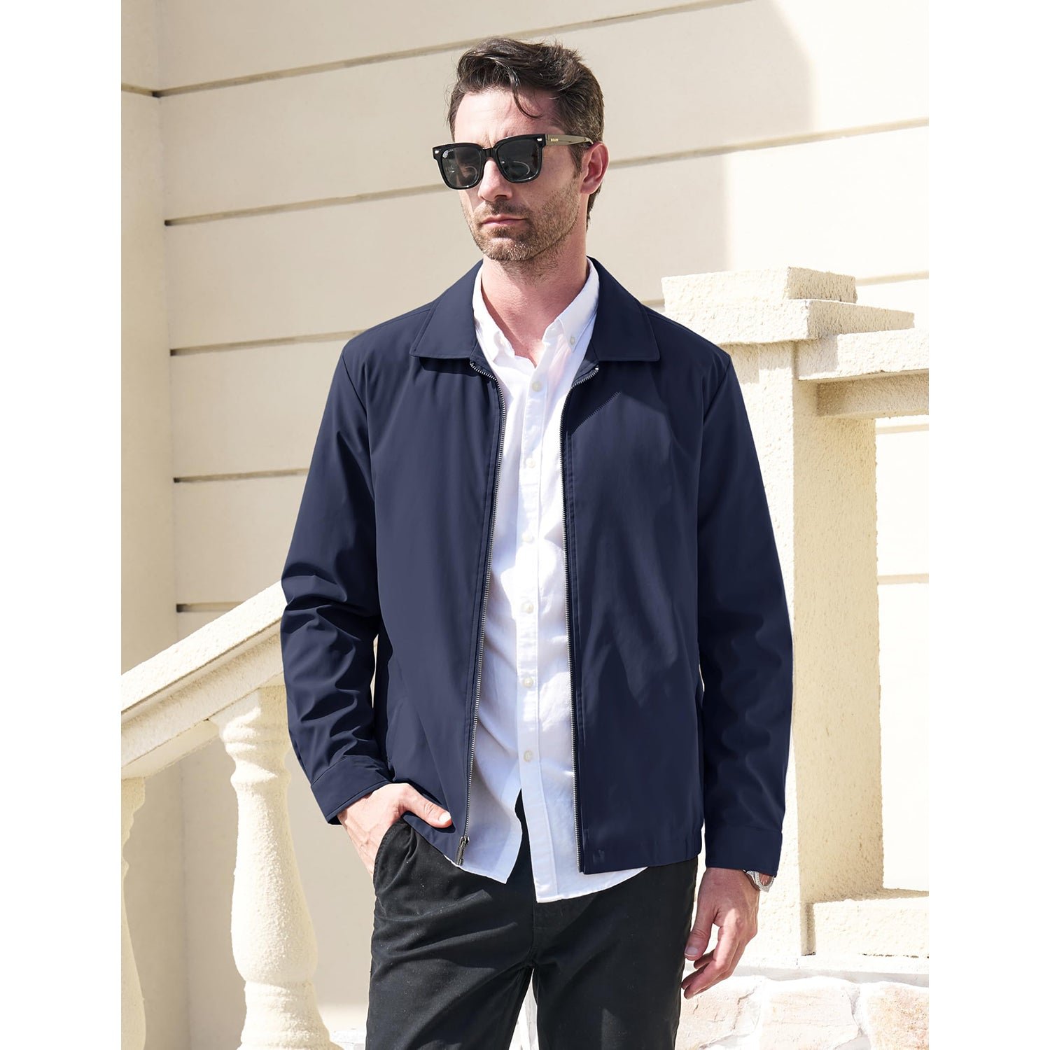 Modern Work Outings Coat With Zipper Pockets - Image 12
