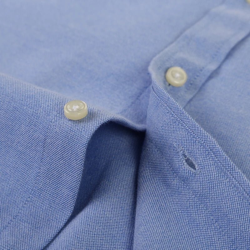 Cotton Oxford Shirt For Men Long Sleeve Work Man Shirt - Image 5