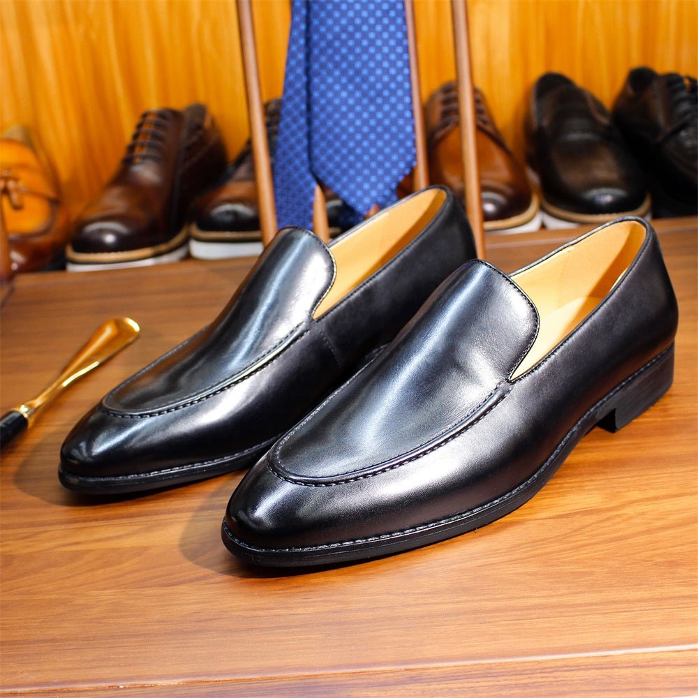 Pure Style Genuine Leather Men Loafers Pointed Toe - Image 2