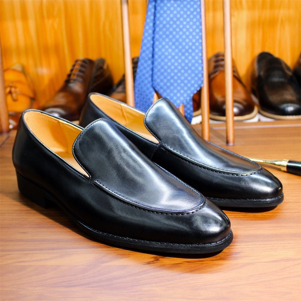 Pure Style Genuine Leather Men Loafers Pointed Toe - Image 4