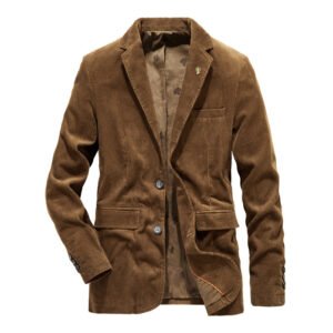 Retro Corduroy Men Casual Blazer