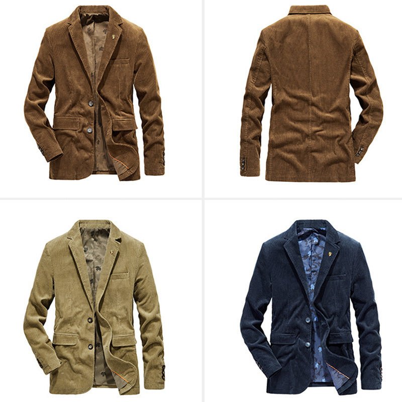 Retro Corduroy Men Casual Blazer - Image 6