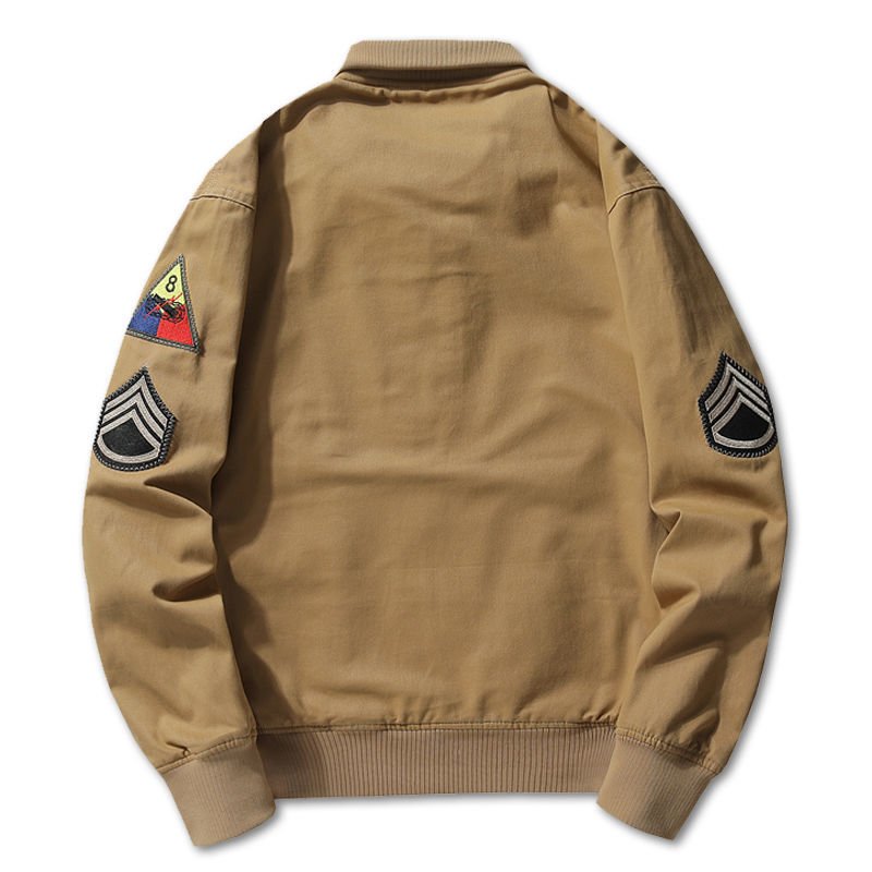Retro Cotton Clothing Army Bomber Jacket - Image 6