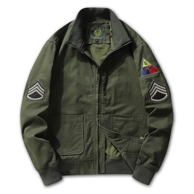 Retro Cotton Clothing Army Bomber Jacket - Image 10