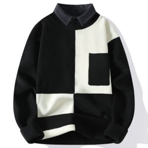 Fashion Shirt Fake Collar Knit Pullovers