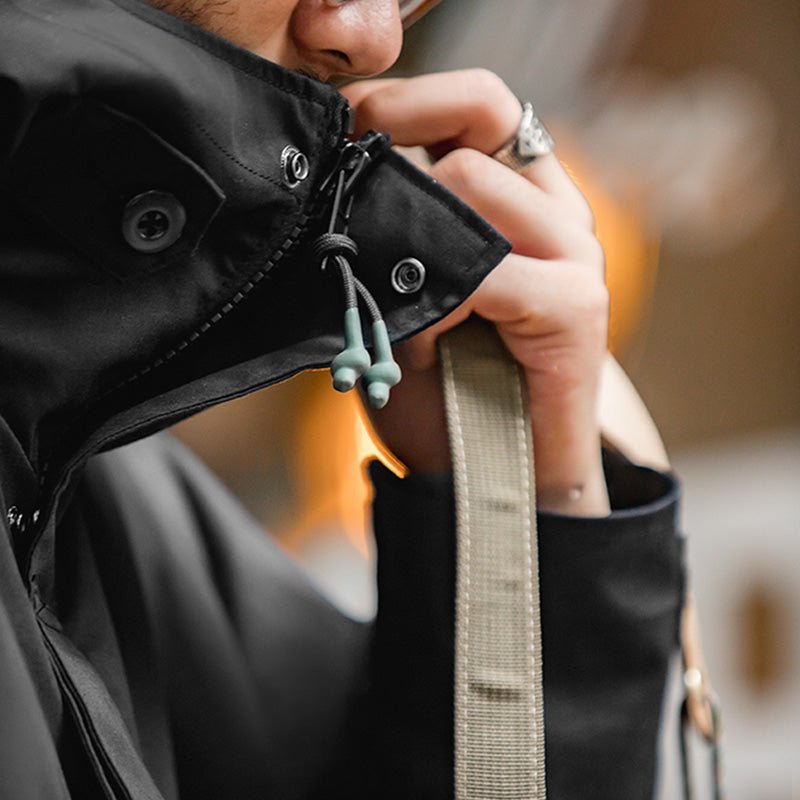 Sports Hooded Jacket Motorcycle Black Windbreaker - Image 4