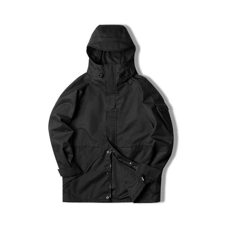 Sports Hooded Jacket Motorcycle Black Windbreaker - Image 8