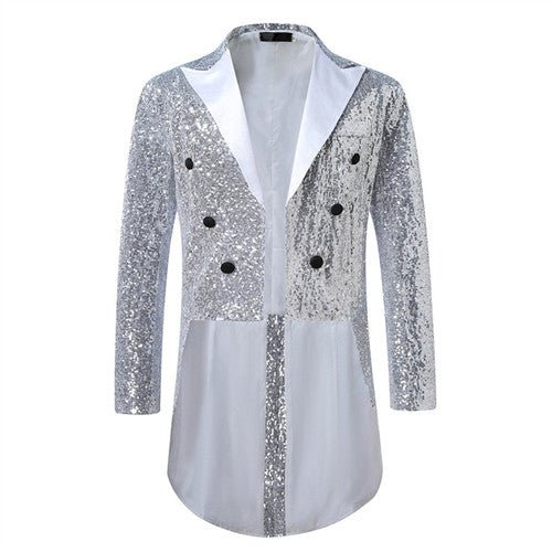 Men's Luxury Sequined Tuxedo Jacket - British Style Coat - Image 7
