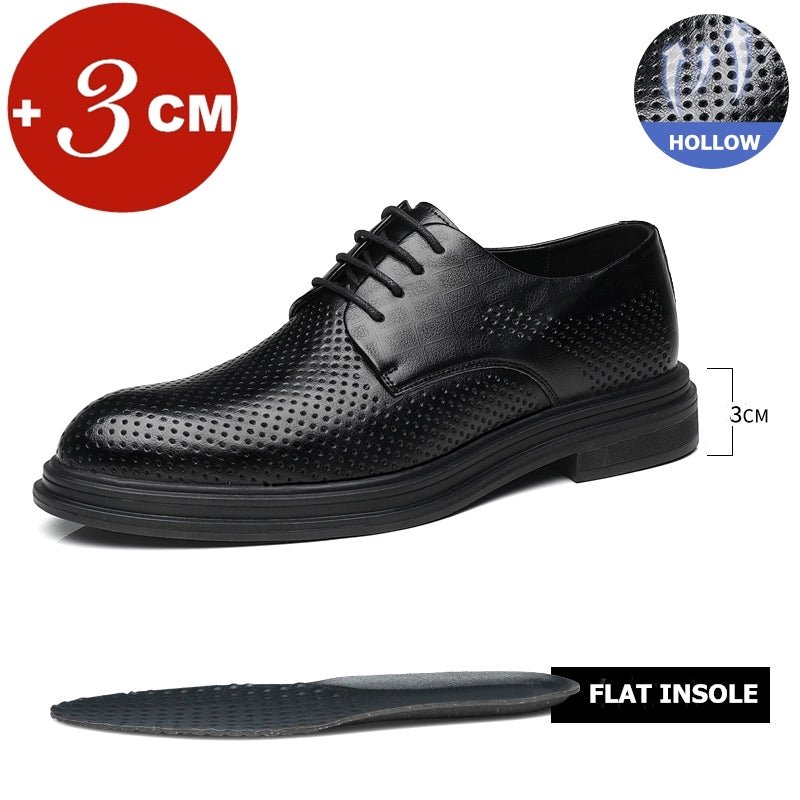 Summer Elevator Shoes Classic Hollow Men Dress Shoes - Image 4