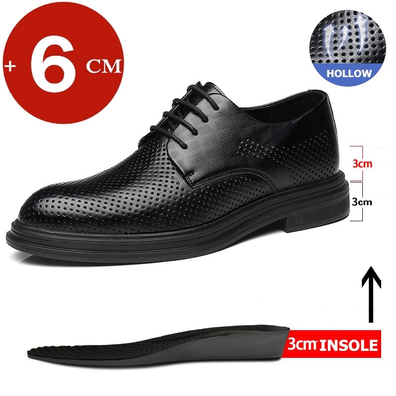 Summer Elevator Shoes Classic Hollow Men Dress Shoes - Image 3