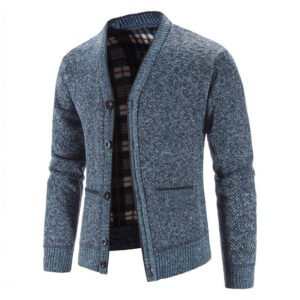 Thicker Knitted Cardigan Sweater coats Slim Fit Men Knit