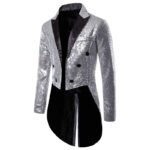 Men Court Tuxedo Suit Coats Party Long Jacket