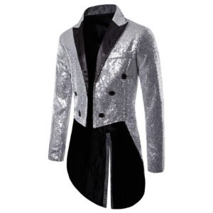 Men Court Tuxedo Suit Coats Party Long Jacket