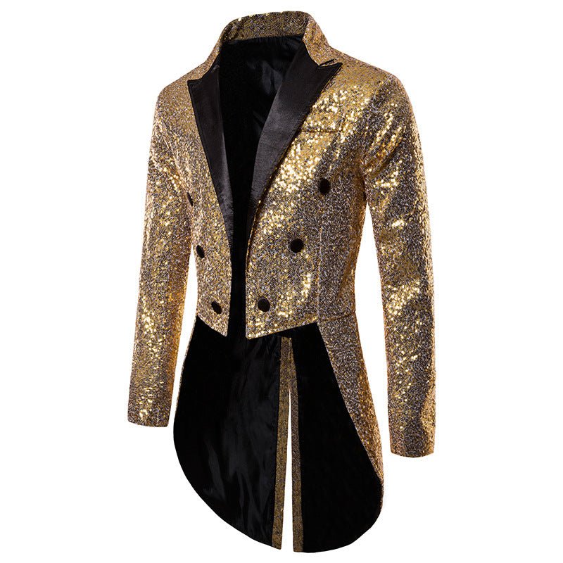 Men Court Tuxedo Suit Coats Party Long Jacket - Image 3